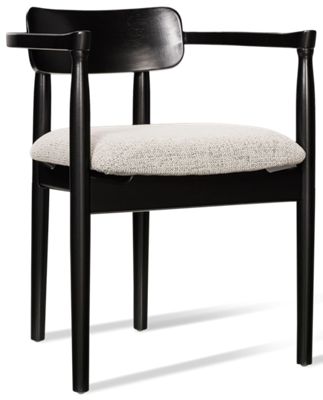 Sequoia Upholstered Arm Chair - Durable Fabric - Curved Back - Tapered Legs