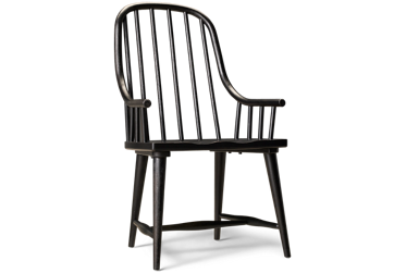 Country Living Windsor Arm Chair - Windsor-Style Spindle Back - Tapered Legs - Contoured Seat - Oak Veneers