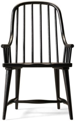 Country Living Windsor Arm Chair - Windsor-Style Spindle Back - Tapered Legs - Contoured Seat - Oak Veneers