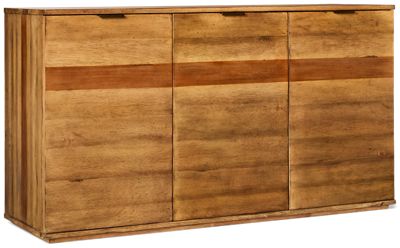 La Jolla Server - 3 Storage Doors - Adjustable Shelves - Self-Closing Hinges - Reclaimed Hardwood - Transitional