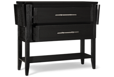 Kirkwood Server - 2 Storage Drawers - 2 Extension Leaves - Open Bottom Shelf