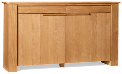 Transformer Nova Sideboard - 2 Drawers - 2 Storage Doors - Solid Hevea Wood - Slim Profile