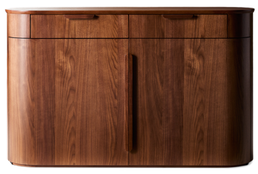 Transformer Eclipse Sideboard - Two Storage Doors - Two Top Drawers - Premium Solid Wood - Modern Curved Silhouette