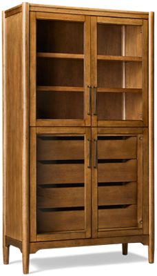 Hayleigh Tall Display Cabinet - 4 Storage Doors - 4 Drawers - Two Adjustable Shelves - Modern Elegance