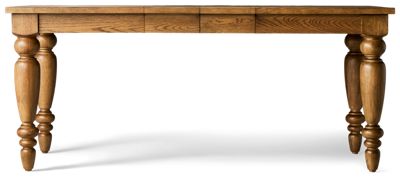Country Living Chimney Leg Counter Table - Traditional Style - Bold Turned Legs - Rectangular Top - Two Extension Leaves