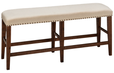 Jofran Fairview Counter Bench with Nailhead