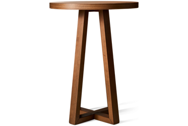Mia Bar Height Table - Modern Style - Thick Round Top - Solid Asian Hardwood