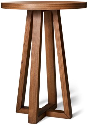 Mia Bar Height Table - Modern Style - Thick Round Top - Solid Asian Hardwood
