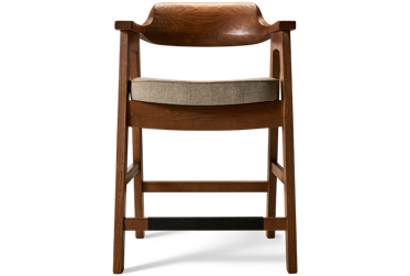 Mia Counter Stool With Arms - Solid Hardwood Construction - Cushioned Seat - Versatile Design