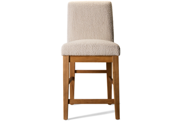 Jofran Sequoia Counter Stool - Soft Upholstered Back & Seat - Tapered Square Legs - Durable Solid Asian Hardwood