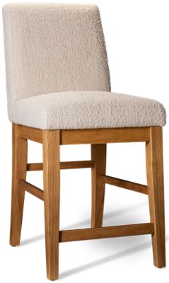 Jofran Sequoia Counter Stool - Soft Upholstered Back & Seat - Tapered Square Legs - Durable Solid Asian Hardwood