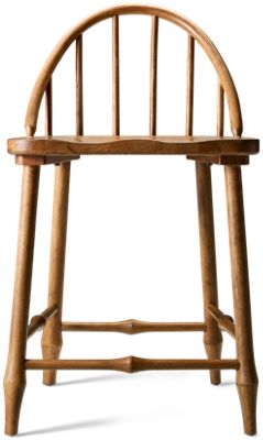 Country Living Windsor Counter Height Chair - Spindle Back - Tapered Legs - Contoured Seat - Traditional Style