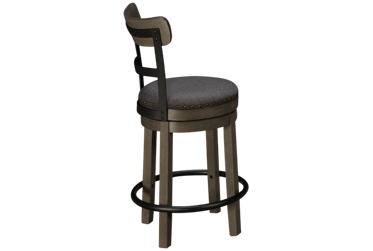 Caitbrook Swivel Counter Stool with Nailhead