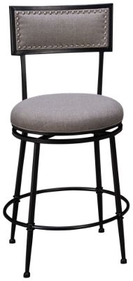 Theilmann Swivel Counter Stool with Nailhead