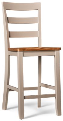 Gesthaven Counter Stool - Ladder Back - Two-Tone Finish - Contoured Seat