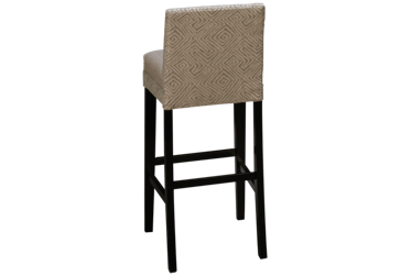 Taryn Upholstered Bar Stool - Stylish 30" Seat Height - Durable Modern Upholstery - Sturdy Black Square Legs - Convenient Footrest