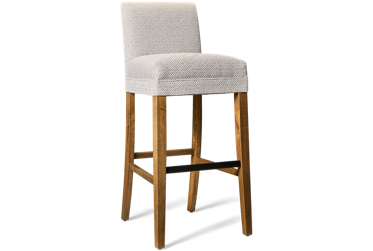 Taryn Upholstered Bar Stool - Fully Upholstered - Square Wooden Legs with Footrest - 30" Seat Height - Sophisticated Design