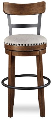 Valebeck Swivel Bar Stool with Nailhead