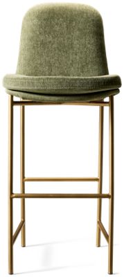 Sahara Bar Stool - 30" Seat Height - Cushioned Upholstered Seat - Tubular Metal Base