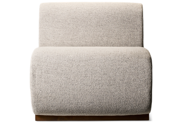 Urban Nest Banquette One Seater - Soft Sculptural Silhouette - Plush Cushioned Seat - Durable Performance Fabric 
