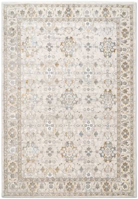 Azure Area Rug – Traditional – Machine-Woven – Ivory/Grey/Blue