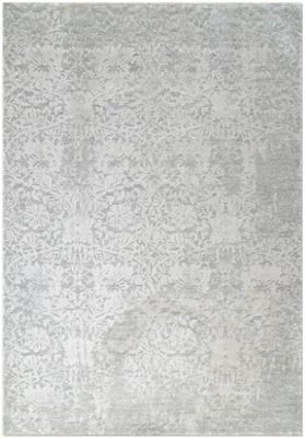 Canyon Area Rug – Transitional – Machine Woven – Grey/Cream Floral