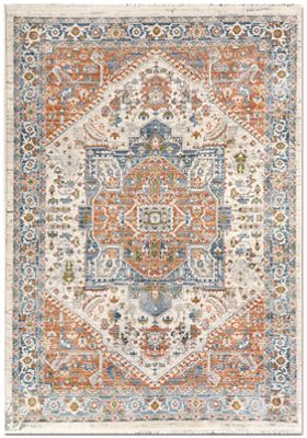 Juno Area Rug – Persian-Inspired – Machine-Woven – Beige/Multicolor
