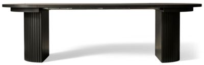 Transformer Round Extendable Dining Table - Fluted Design - Innovative Sliding Mechanism - Durable Hybrid Hardwood - Hidden Storage