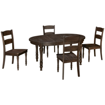 Madison County 5 Piece Dining Set with Leaf