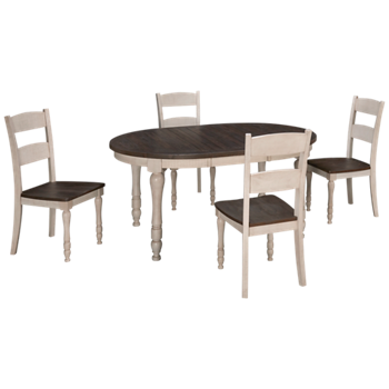 Madison County 5 Piece Dining Set with Leaf