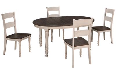Madison County 5 Piece Dining Set with Leaf