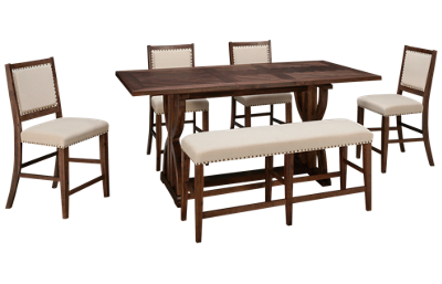 Fairview 6 Piece Counter Height Dining Set with Leaf