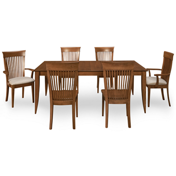 Flax 7 Piece Dining Set with Leaf