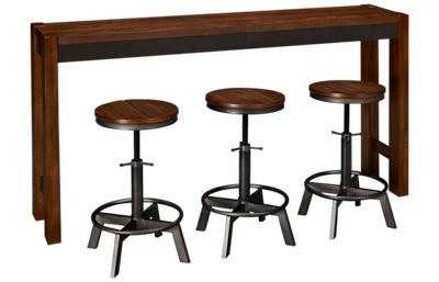 Torjin Long Counter Table and Stool Set
