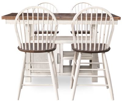 Farmhouse 5 Piece Counter Height Dining Set