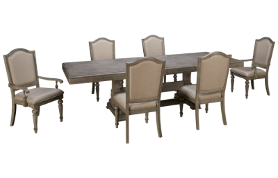 Klaussner Home Furnishings Windmere 7 Piece Dining Set with Leaf