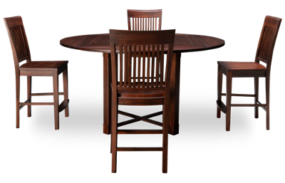 Expression 5 Piece Counter Height Dining Set with Leaf
