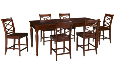 Cambridge 7 Piece Counter Height Dining Set with Leaf