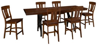 The District 7 Piece Counter Height Dining Set with Leaf