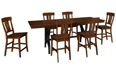 The District 7 Piece Counter Height Dining Set with Leaf