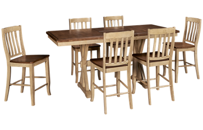 Quails Run 7 Piece Counter Height Dining Set with Leaf