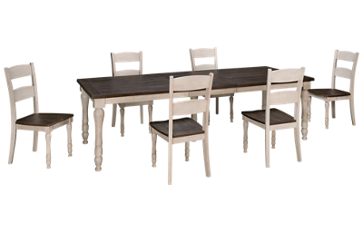 Madison County 7 Piece Dining Set with Leaf