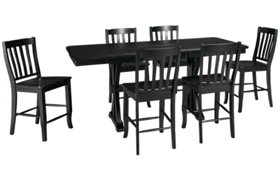 Quails Run 7 Piece Counter Height Dining Set with Leaf