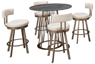 Calypso 5 Piece Counter Height Dining Set
