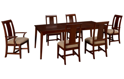 Cherry Park 7 Piece Dining Set with Leaf