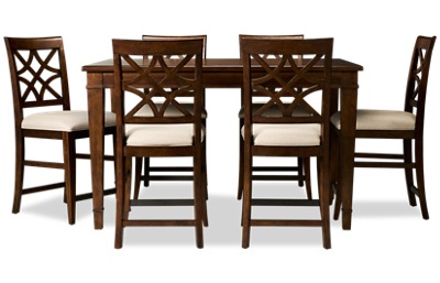 Trisha Yearwood Home 7 Piece Counter Height Dining Set with Leaf