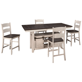 Madison County 5 Piece Counter Height Dining Set with Leaf