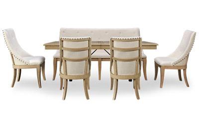 Harlow 6 Piece Dining Set with Leaf