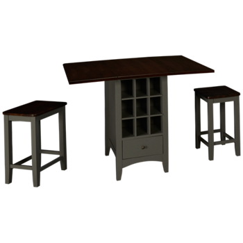 Asbury Park 3 Piece Counter Height Dining Set with Drop Leaf