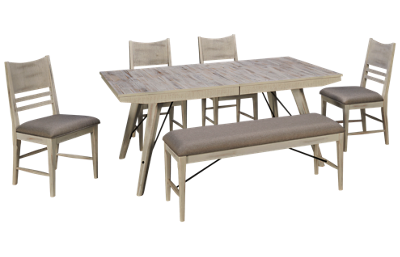 Intercon Modern Rustic 6 Piece Dining Set with Leaf